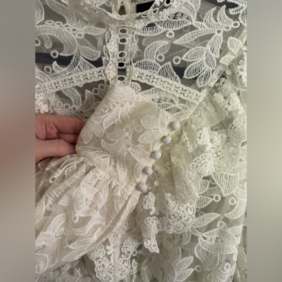 The Kooples lace ruffle blouse Size 1 - Picture 8 of 10